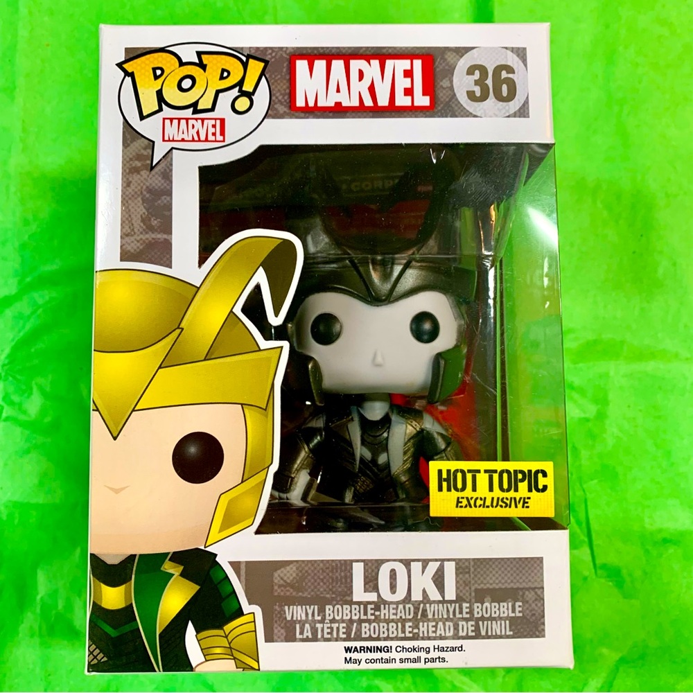 Funko Pop! Vinyl Marvel Loki Black & White Hot Topic Exclusive